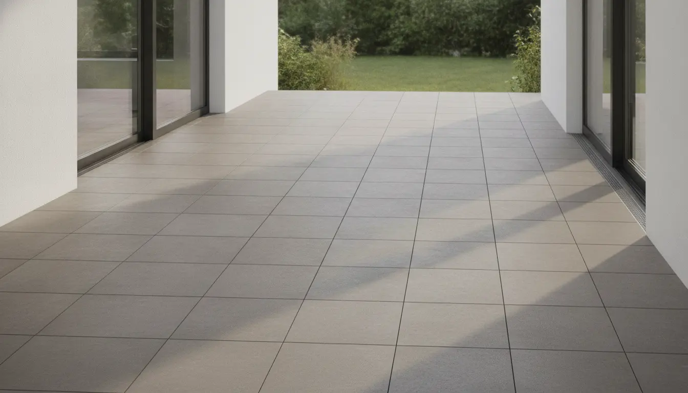 Terrassenfliesen planen: Rutschhemmung, Gefälle, Entwässerung